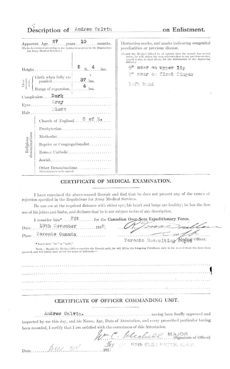 Canadian Attestion Papers - Andrew Colvin 2/2