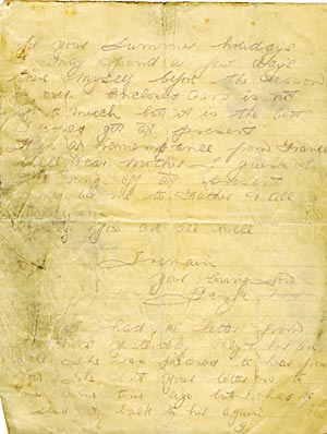 Letter from George Greer  to his mother 2/2 12 June 1917