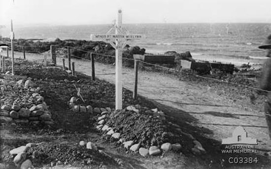 Martin McFlynn's original wooden grave marker