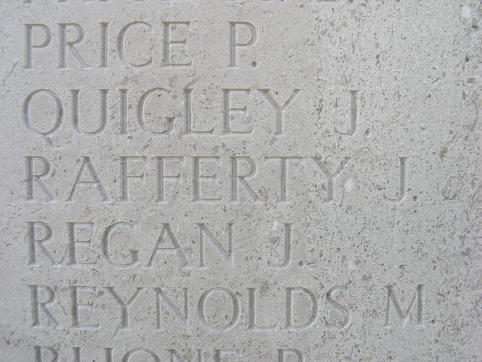John Rafferty inscription