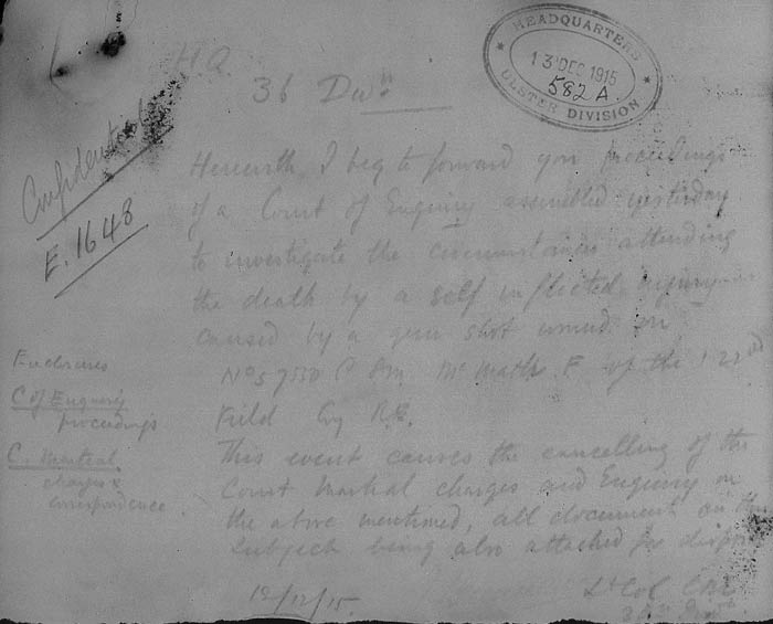 Francis McMath military documents