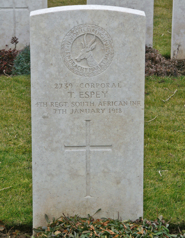 Corporal Thomas Espey - Fins New British Cemetery