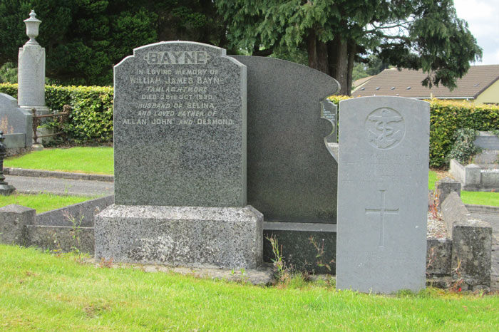 Petty Officer Airman Allan Bayne is buried in Cookstown Cemetery