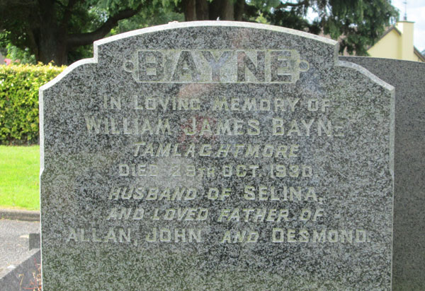 Petty Officer Airman Allan Bayne is buried in Cookstown Cemetery