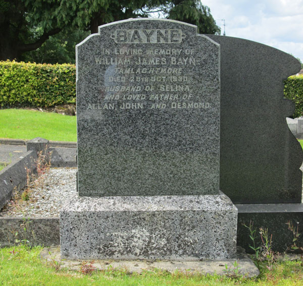 Petty Officer Airman Allan Bayne is buried in Cookstown Cemetery