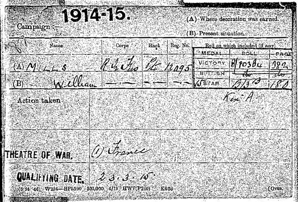 Medal card