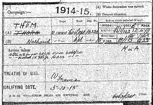 Medal card