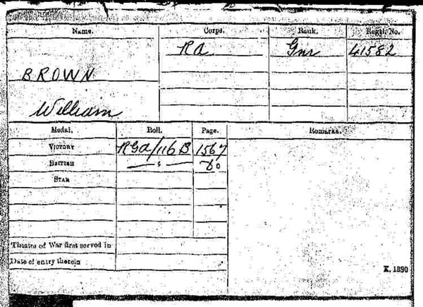 Medal card
